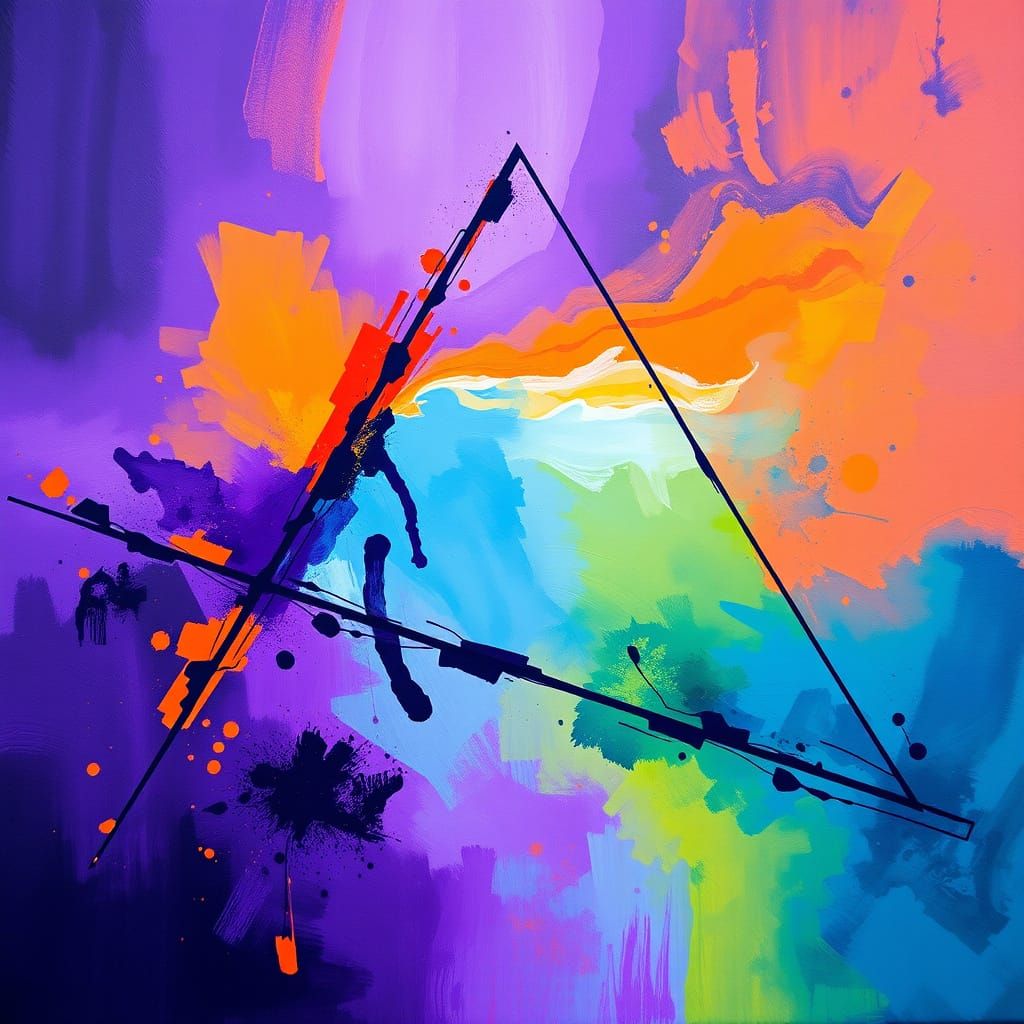 Vibrant Gradient Haze Art Piece in Abstract Dreamlike Style