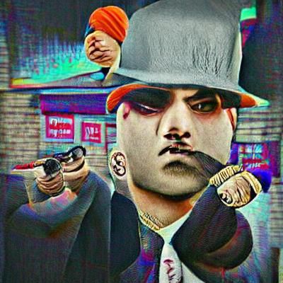 Stylized Gangster Portrait