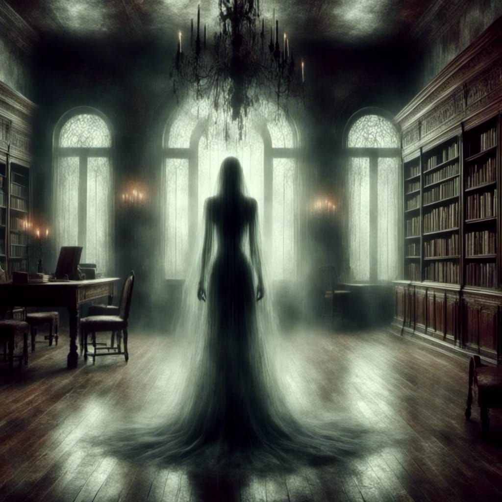 Ghostly Jinn Haunts Victorian Library in 3D