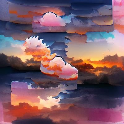 Beautiful Sunset with Soft Pastel Clouds