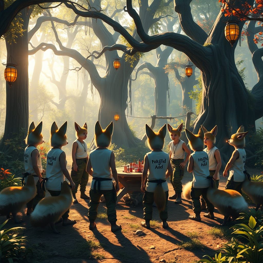 Kitsunes in Charity Boot Camp First Aid Training