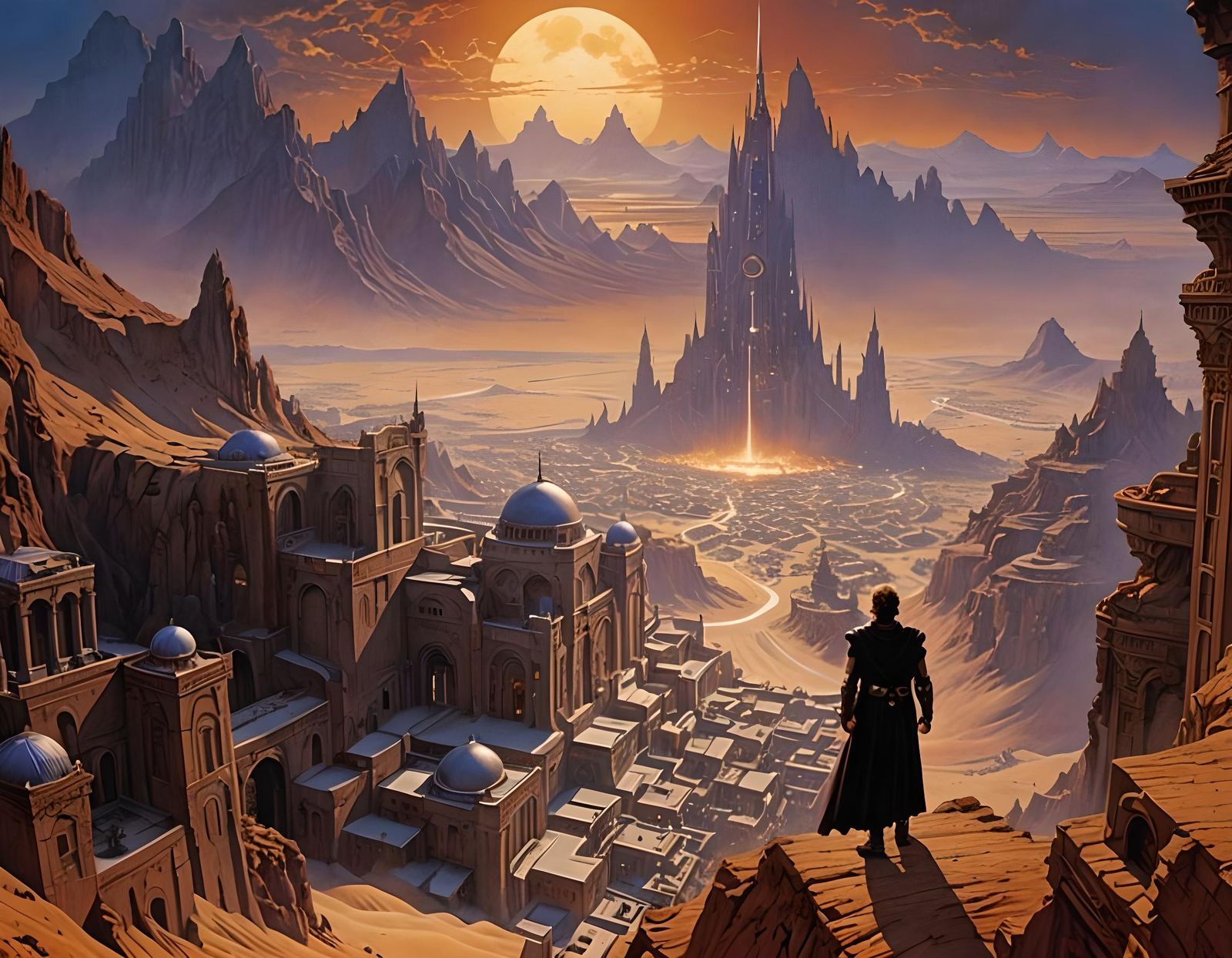 Arrakeen: Dune Capital City in Matte Painting Style
