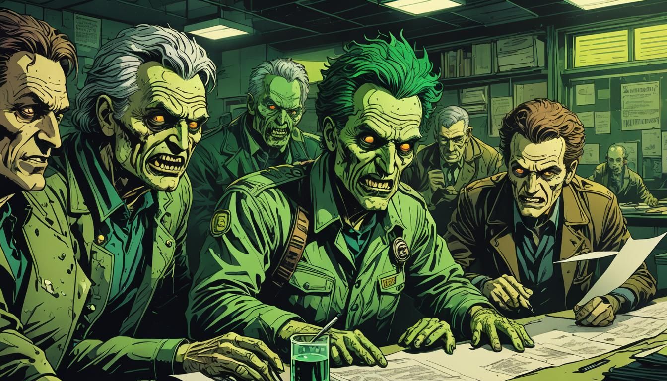 Dystopian Comic Book Scene in Polish Style