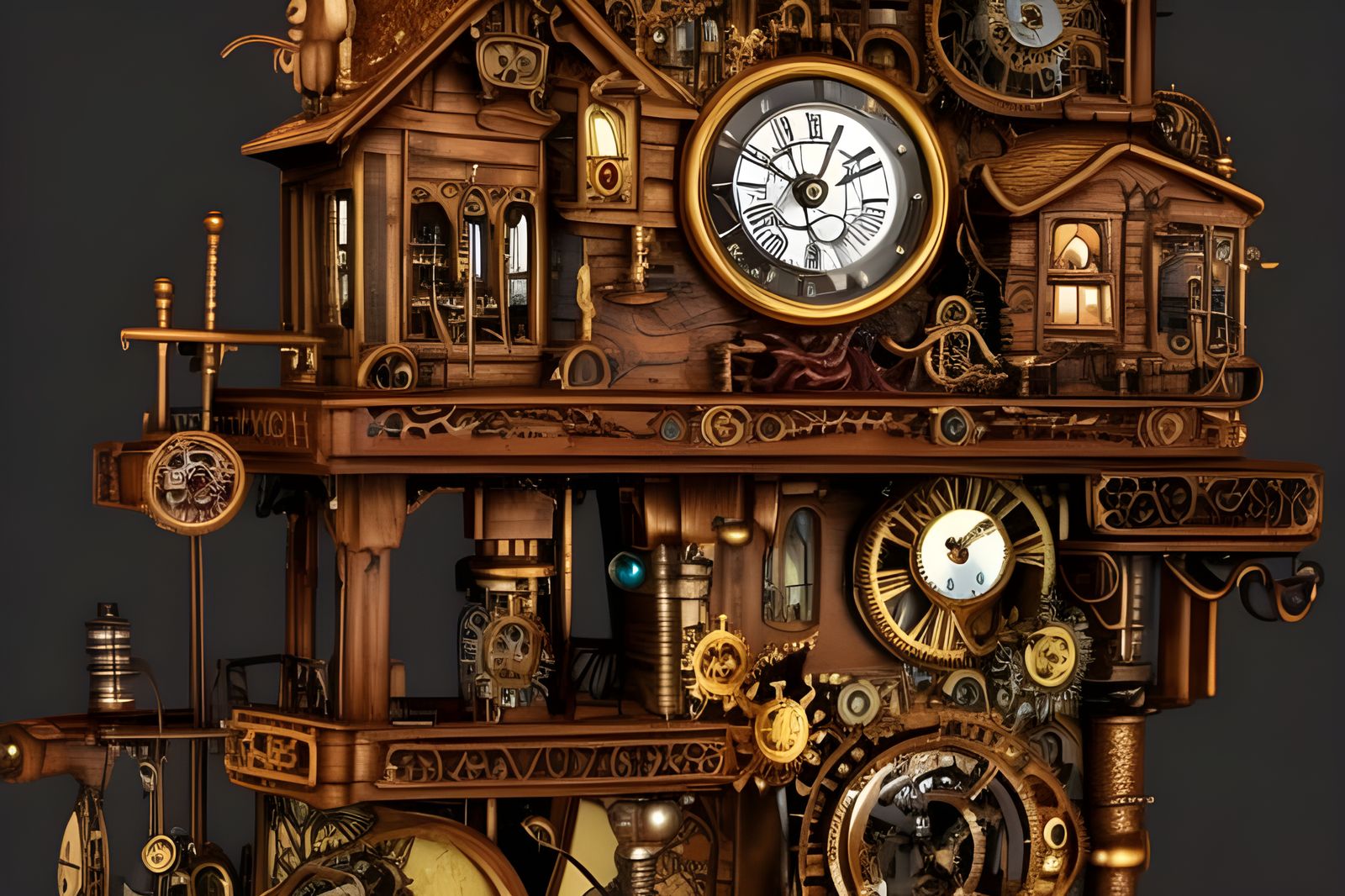 Steampunk Bavarian Cuckoo Clock