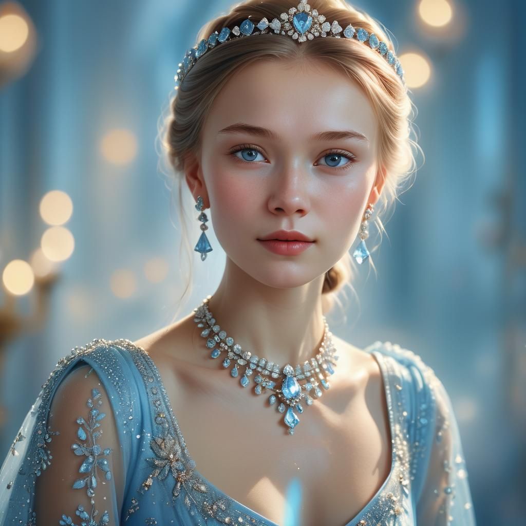 Ethereal Russian Princess Portrait in Fantasy Realism