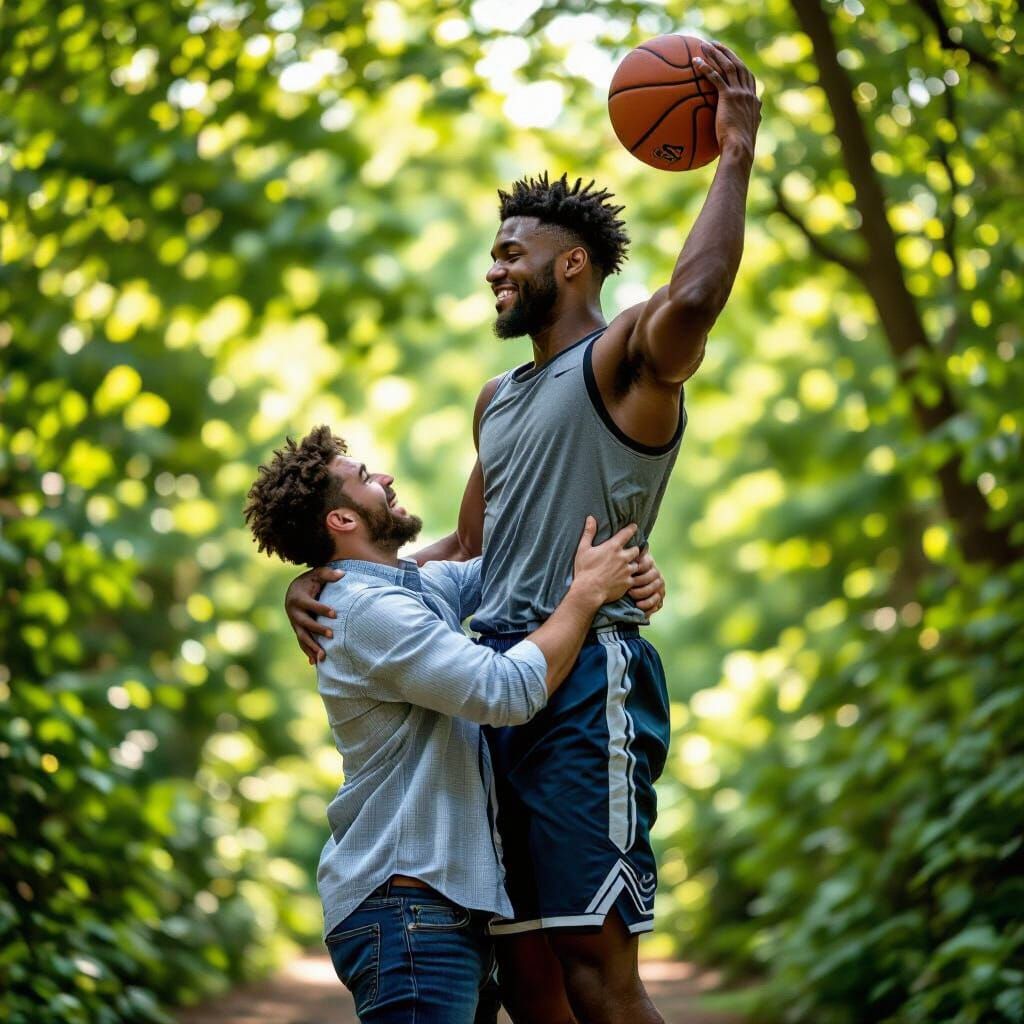 Joyful Friends Portrait with Bokeh