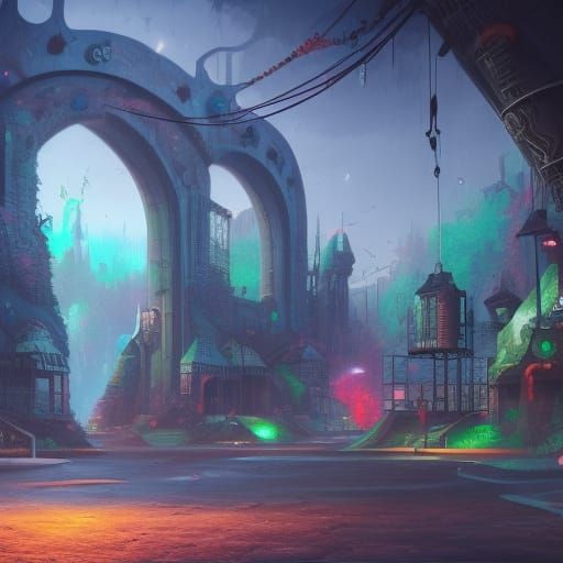 Detailed Graffiti Art in Deep Color