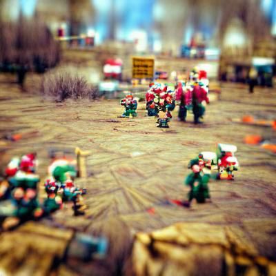 Santa's Little Helpers Battlefield in Miniature Style