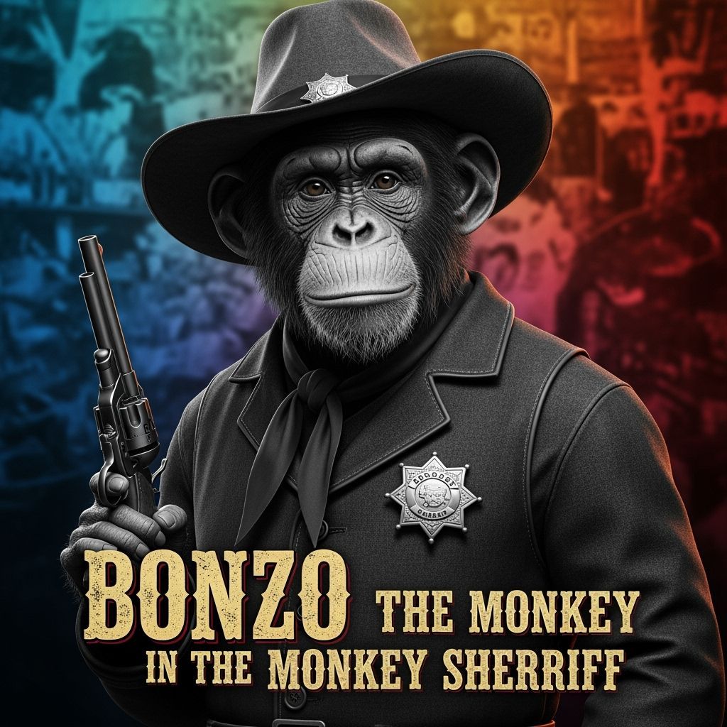 Chimpanzee Sheriff in Old West Movie Poster