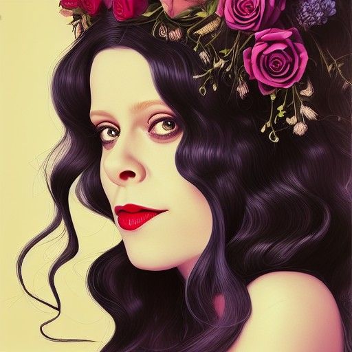 Goddess Portrait in Digital Art Style