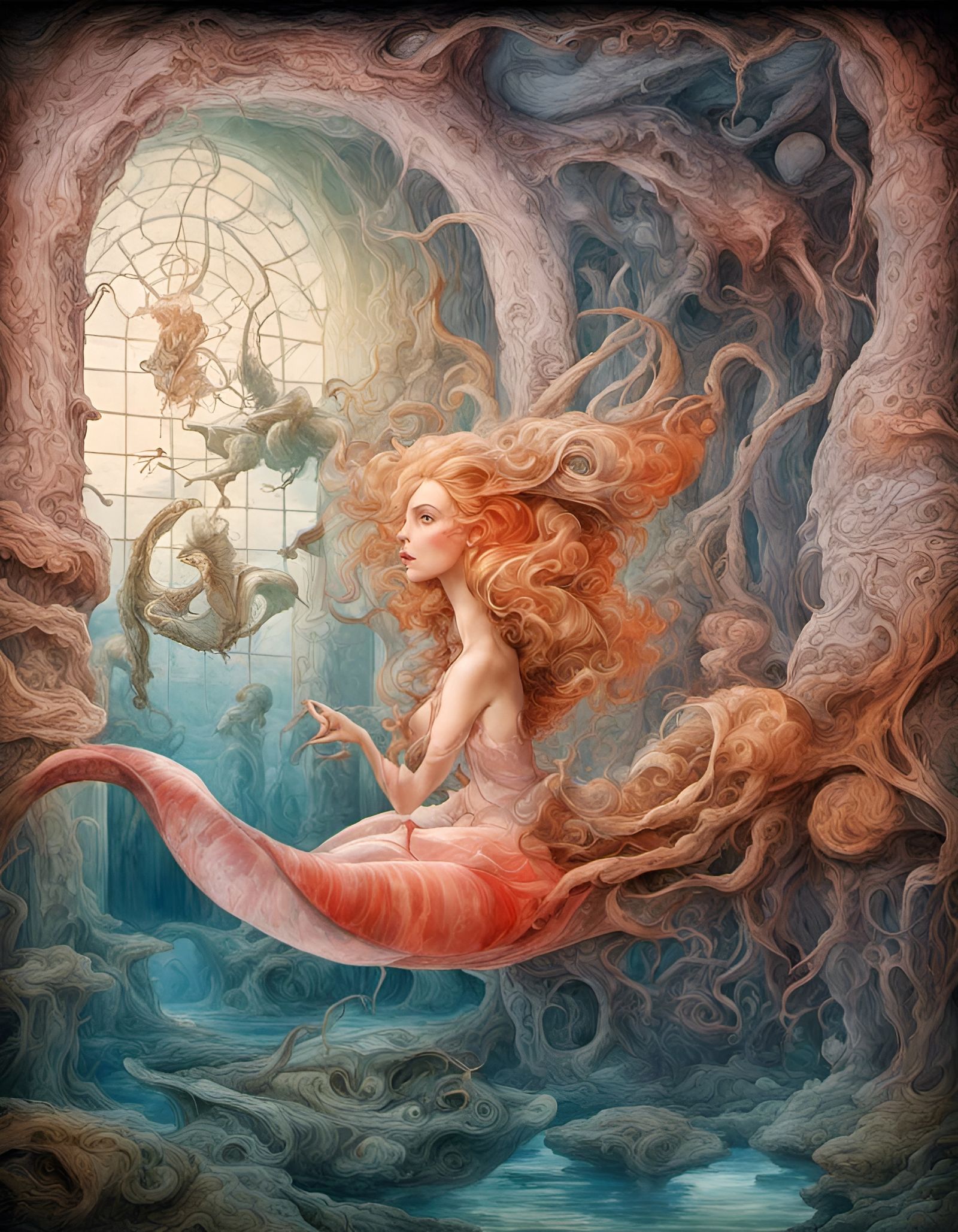 Cryptid Taxidermy in Surrealist Style