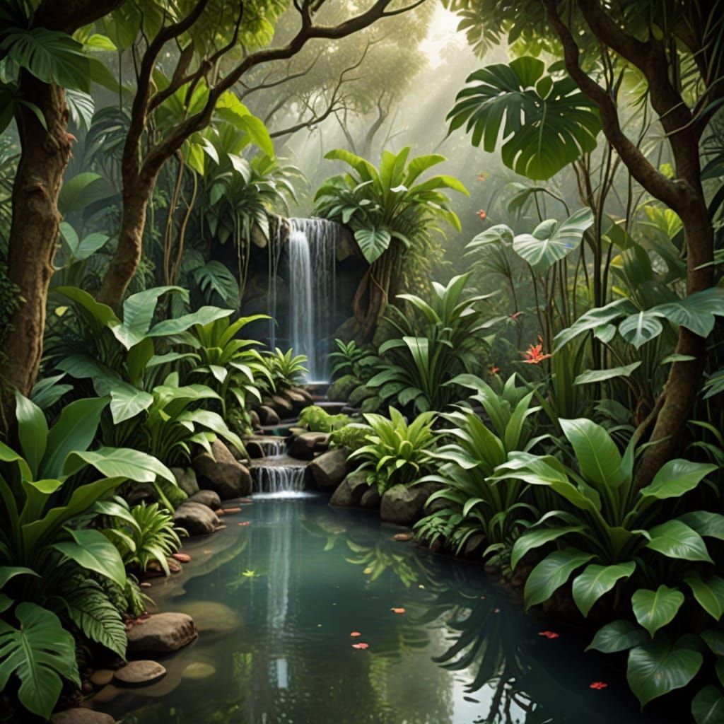 Realistic Tropical Vivarium