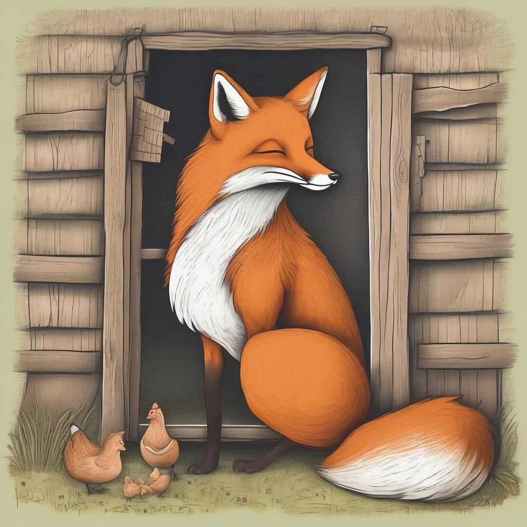 Fox in a Hen House: An AI Generated Image