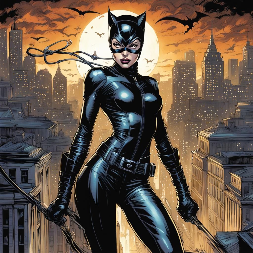 Catwoman Comic Book Art by Mark Brooks and Dan Mumford