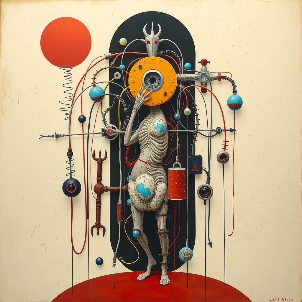 Bioluminescent Abstract Forms in Alien Landscape