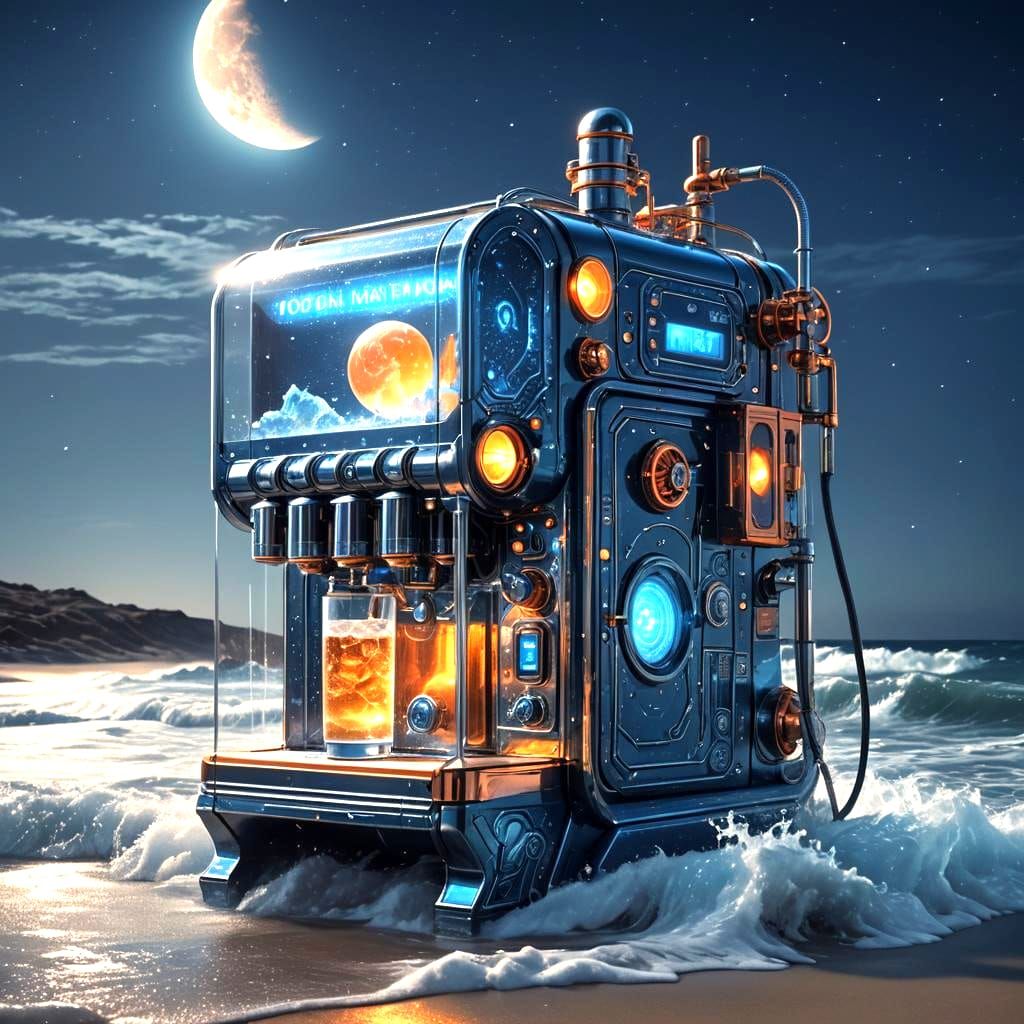 Seawater Innovation: Drinking Water Machine on Beach