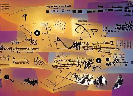 Abstract Jazz Club Band in Cubist Style