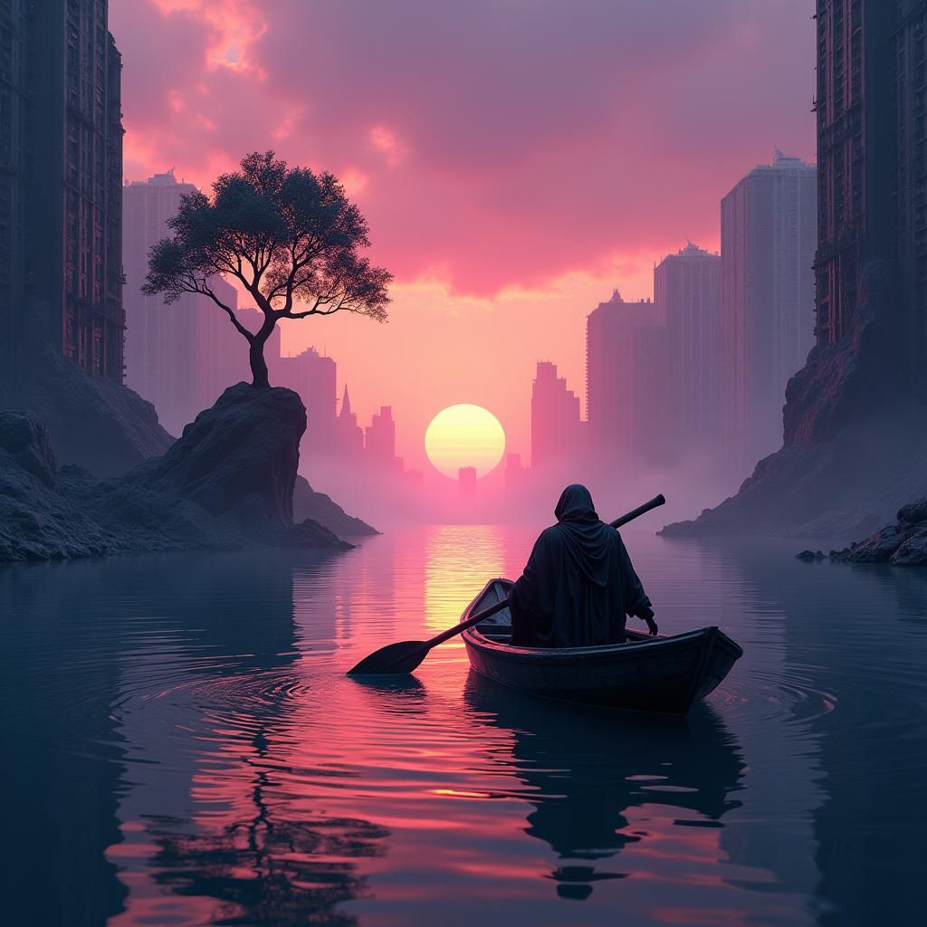 Post-Apocalyptic Venice: Sunset Over Sunken City