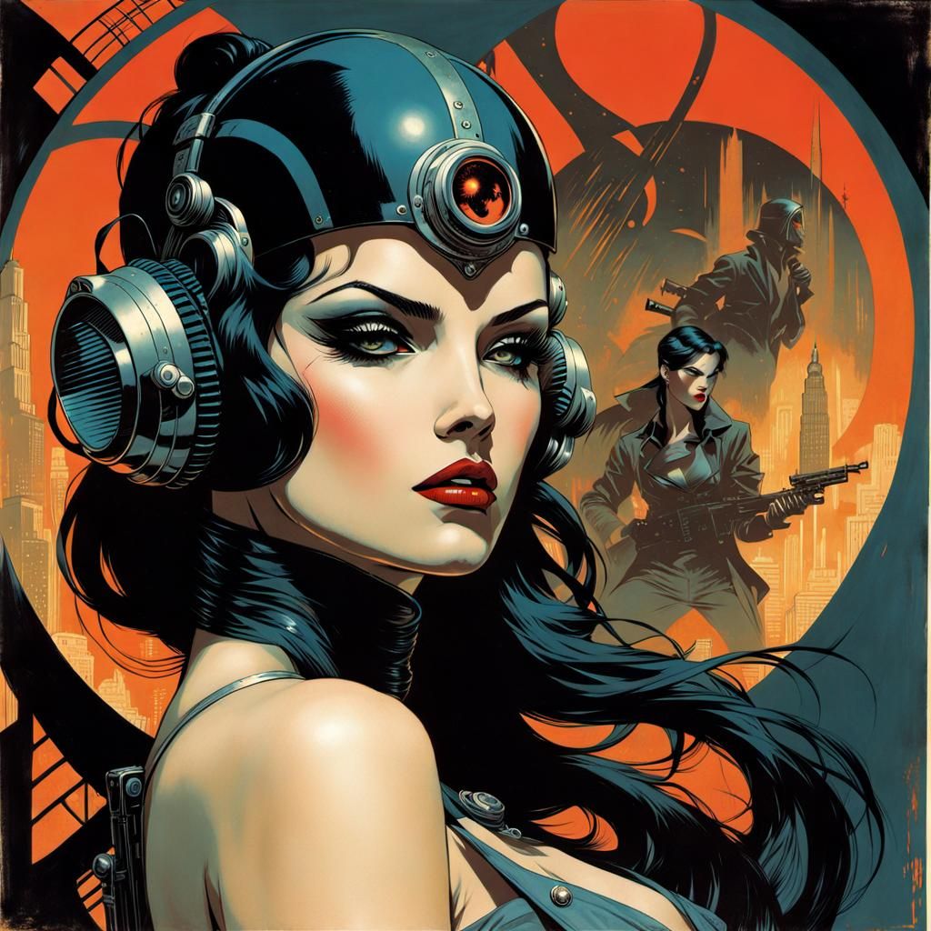 Post-Apocalyptic Cyberpunk Album Cover Art