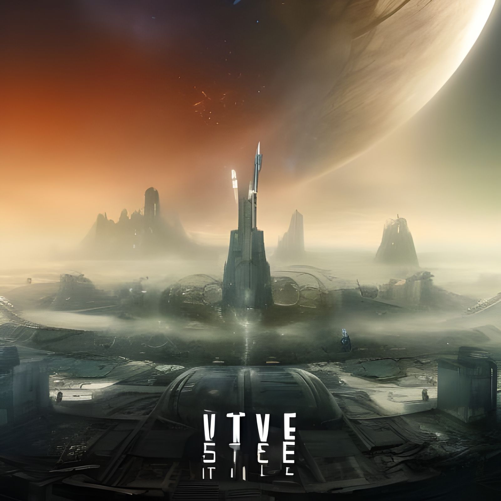 Futuristic City at War in Science Fiction Digital Art