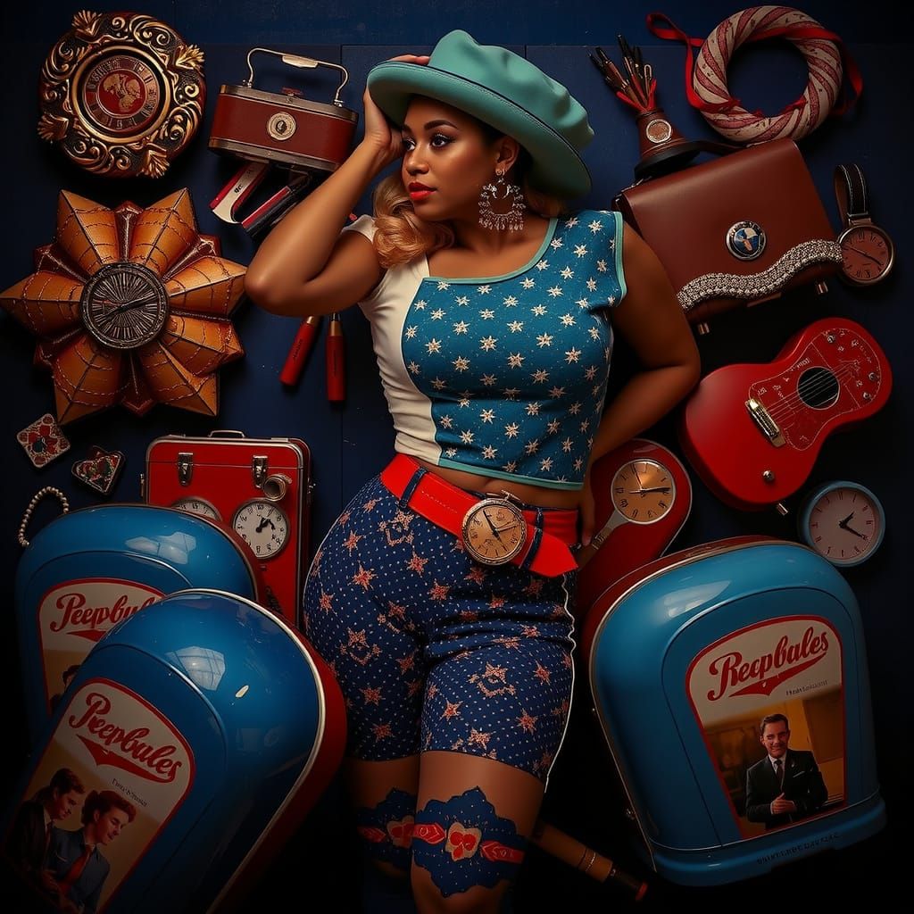 Vintage Pin-Up Women Celebrate Self-Love and Body Positivity