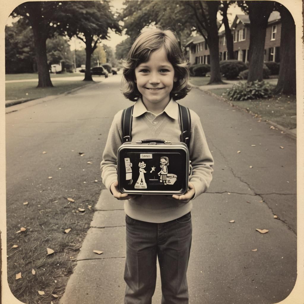 First Day of School, Vintage Photography Style