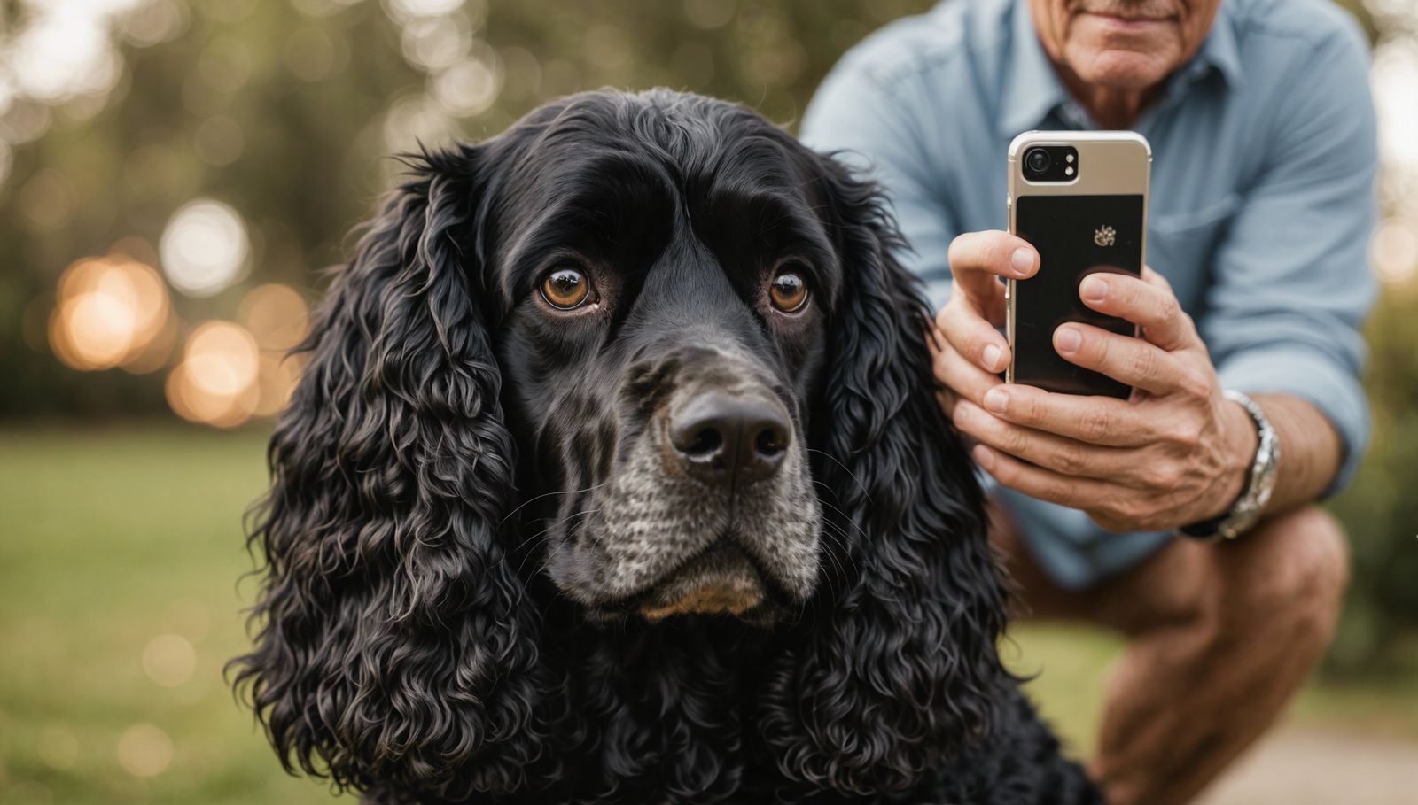 Black Cocker Spaniel Selfie