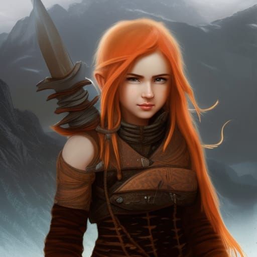 Halfling in Misty Mountains, Hyperdetailed Portrait