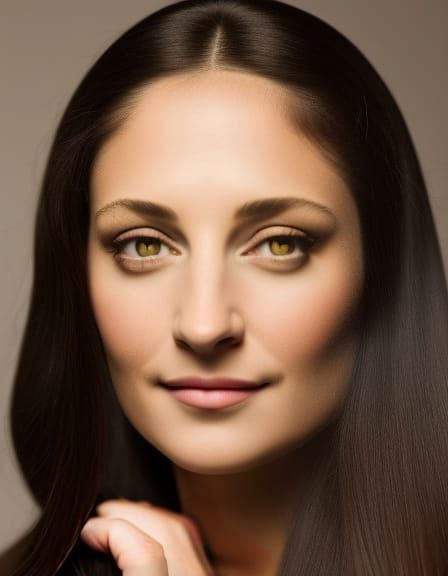 Modern Mona Lisa Portrait in Natural Lighting