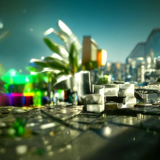 Cyberpunk Cityscape with Holographic Lighting in 8K