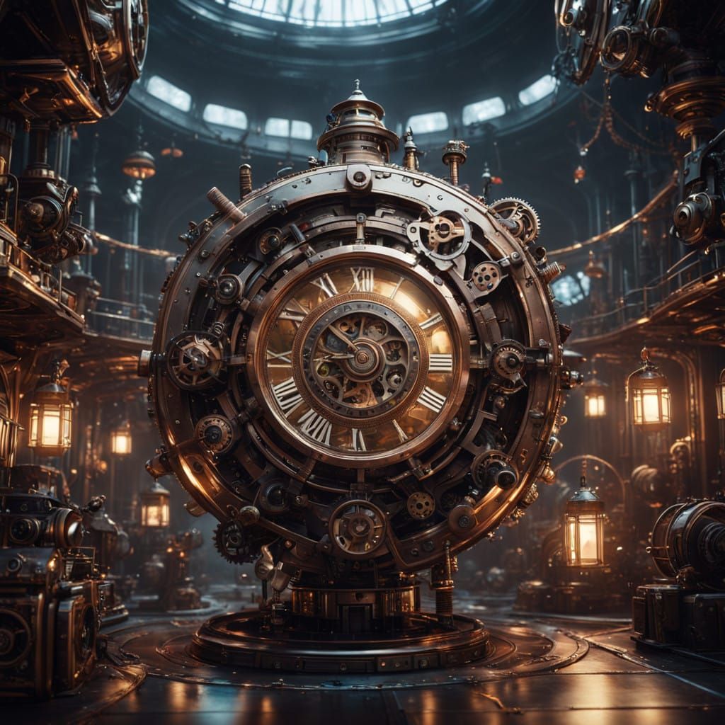 Steampunk Alice Celebrates Christmas in Futuristic Wonderlan...