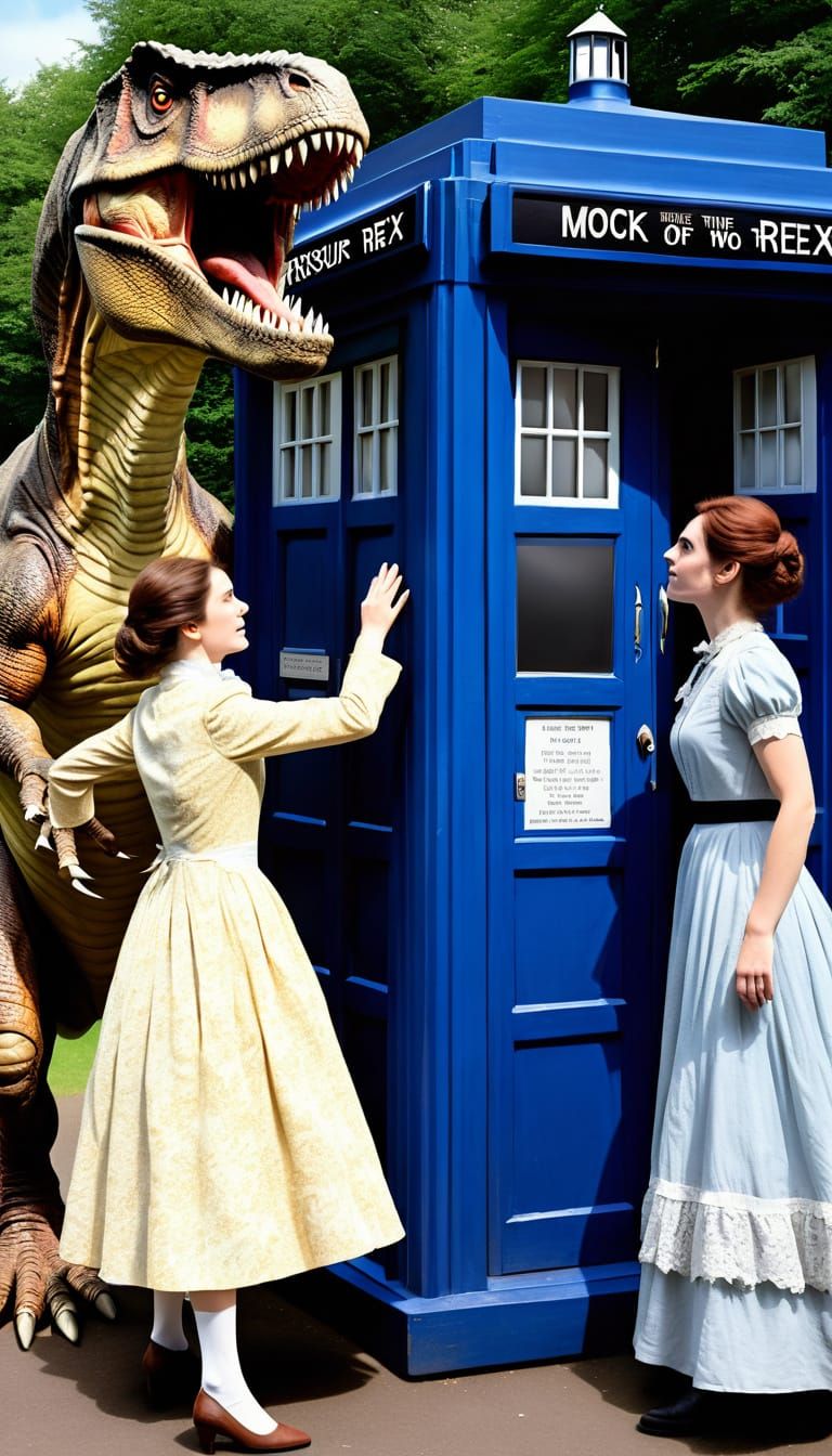 Victorian Woman Meets Tyrannosaurus Rex