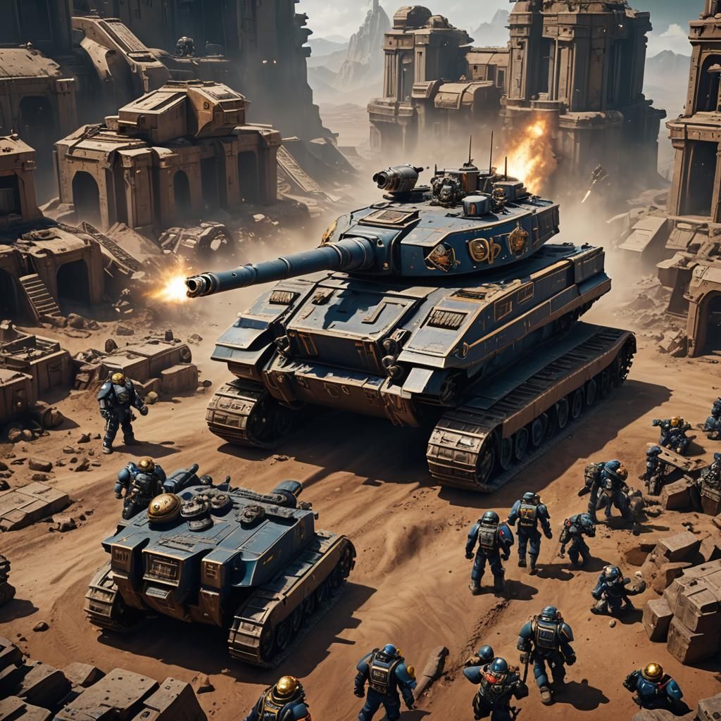 Sci-Fi Space Marine Super Heavy Tank Concept Art