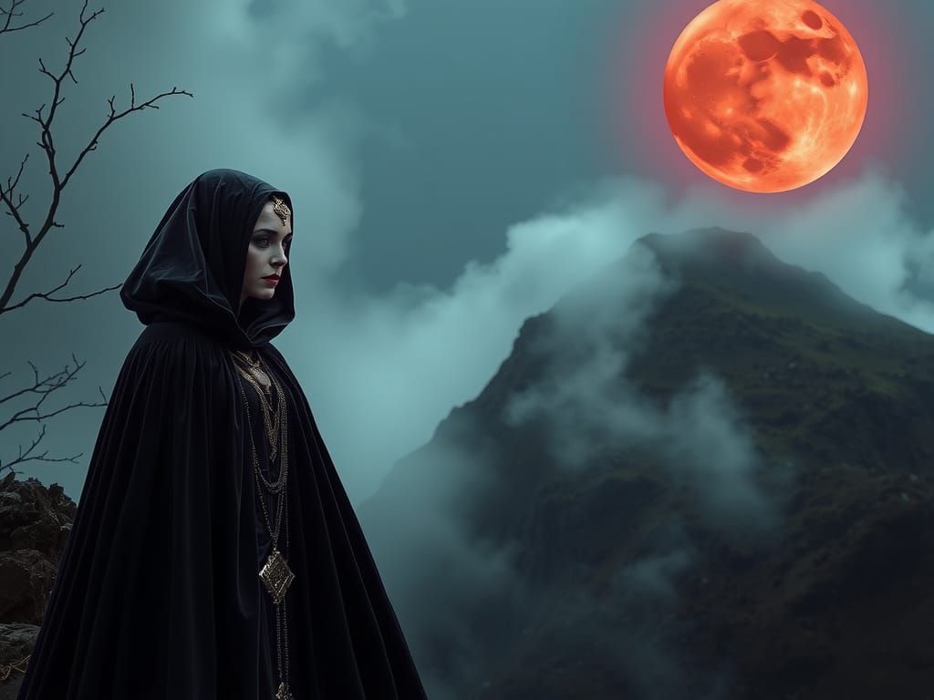 Vampire Queen Under Blood Moon