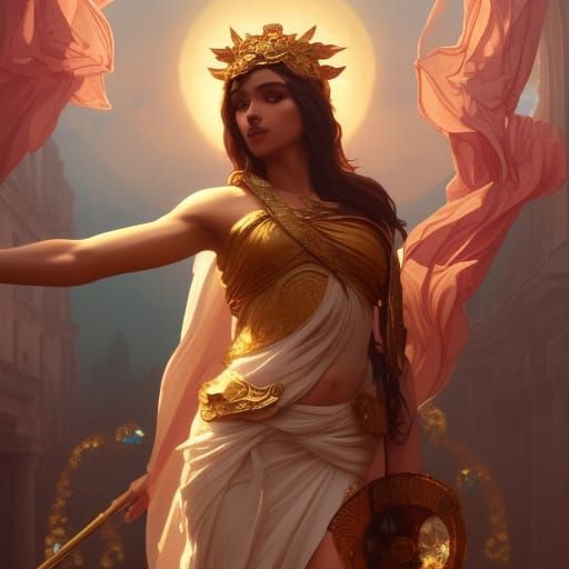 Powerful Greek Goddess Concept Art