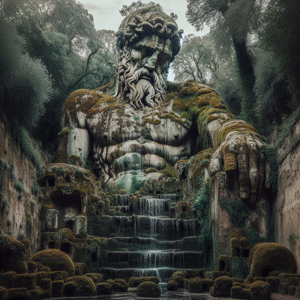 Apennine Colossus Awakens in Ancient Italian Garden