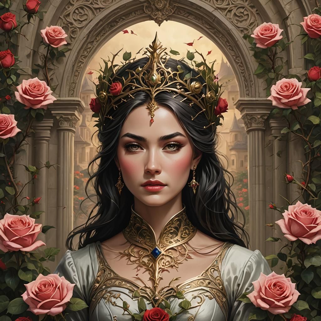 Thorns of the Heiress: Captivating 3D Anime Book Cover