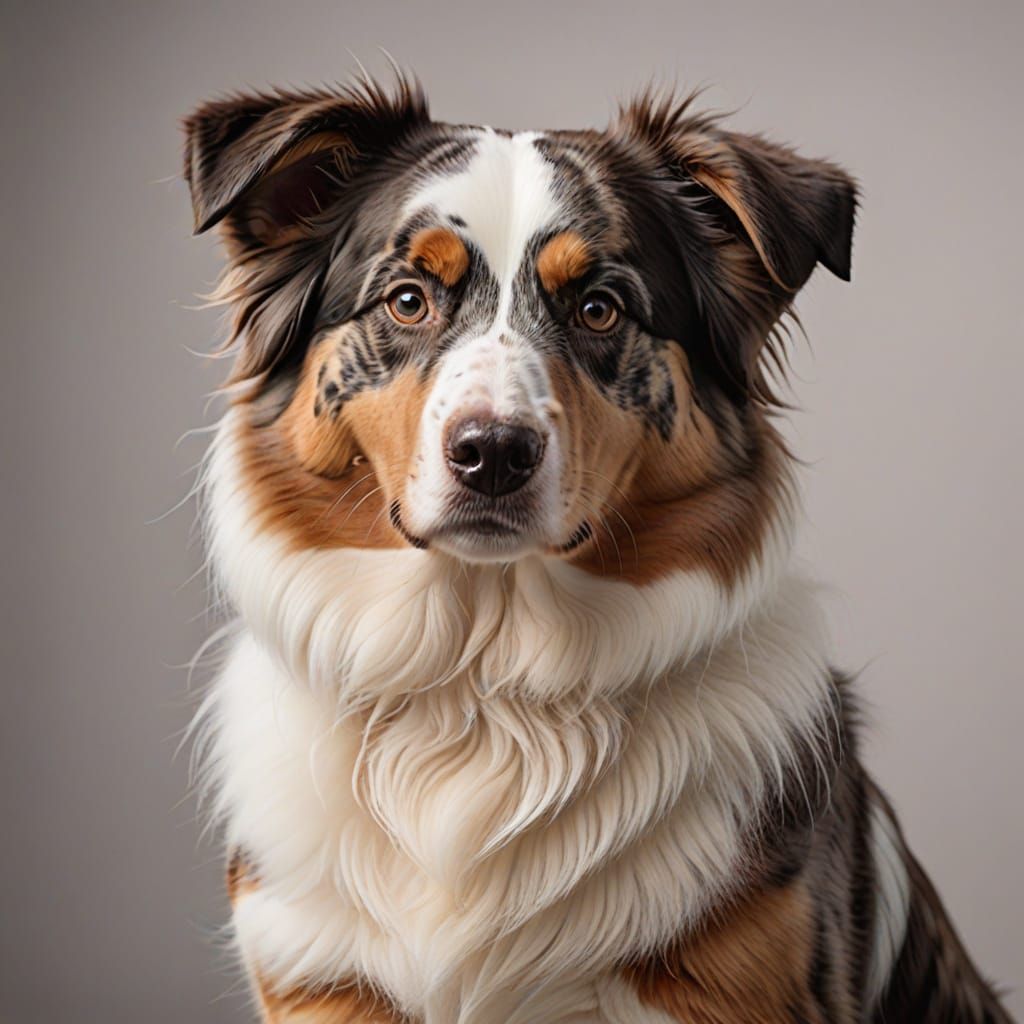 Vibrant Brown and White Canine Portrait