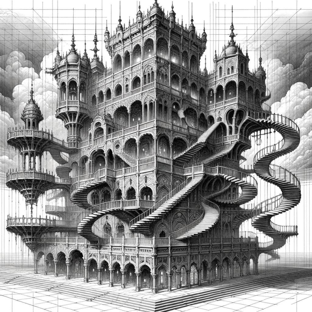 Mysterious Three-Floor Structure with Physics-Defying Stairc...