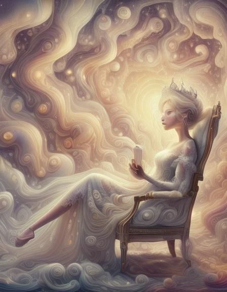 Surreal Portrait of Woman in Dreamlike Melting Room
