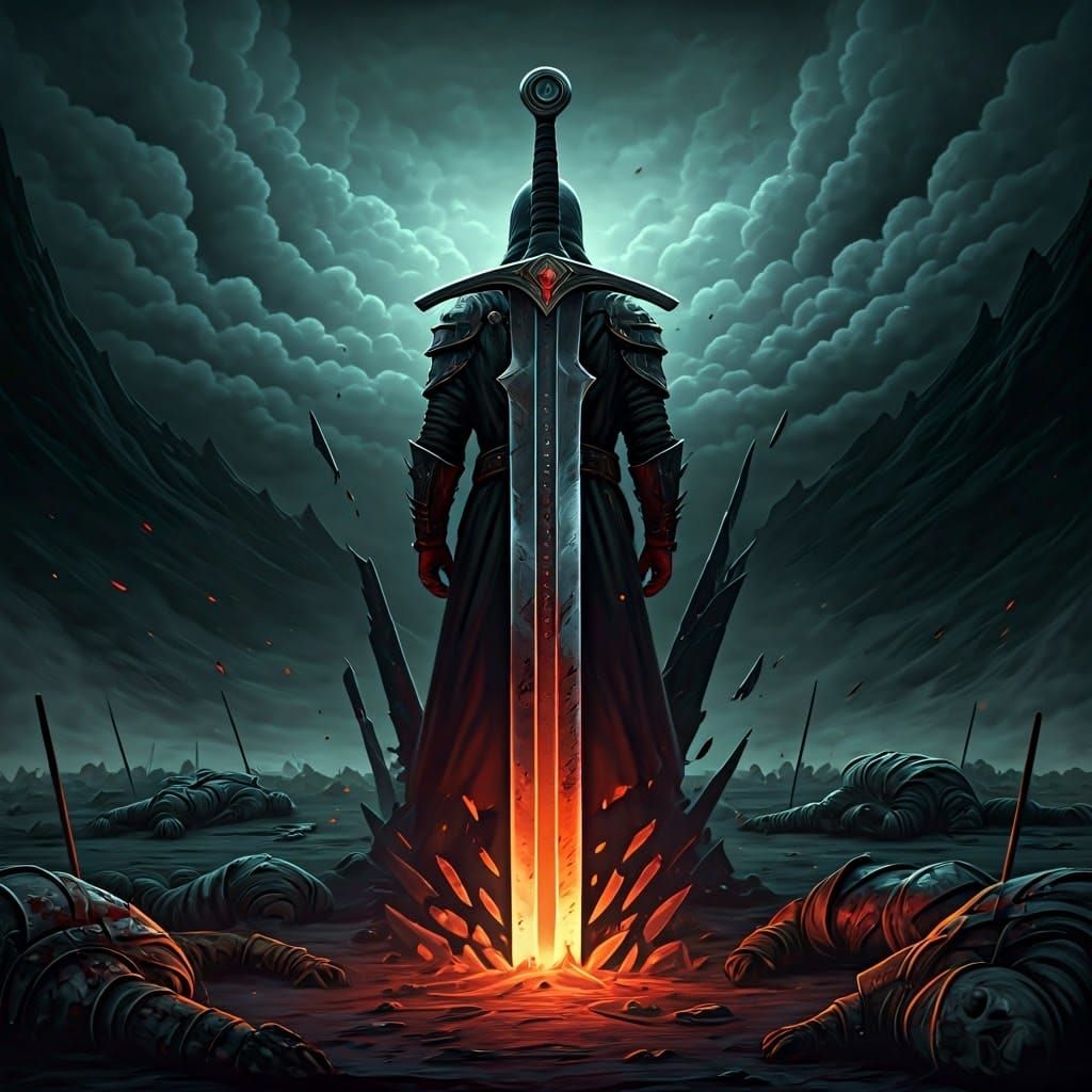 Warrior's Reflection: Aftermath of a Brutal Battle