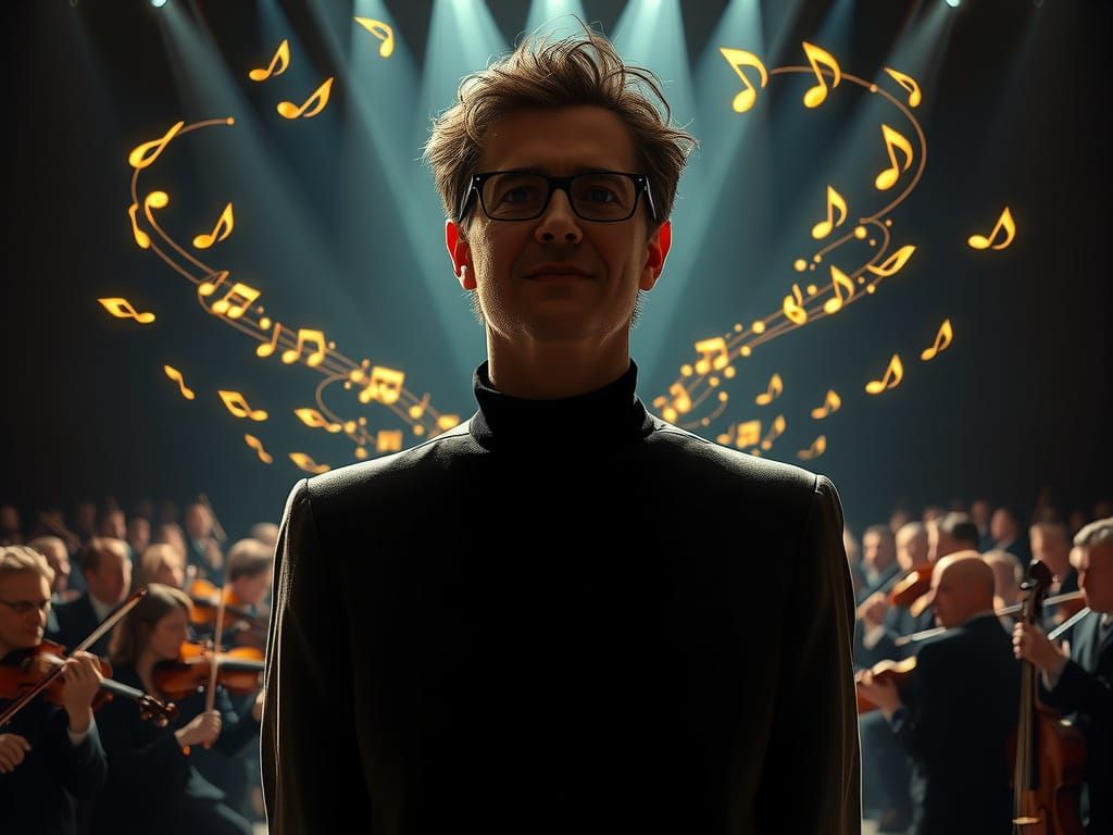 Surreal Conductor Unwinding Time in Golden Light