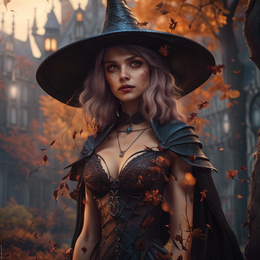 Beautiful Young Witch Fantasy Concept Art