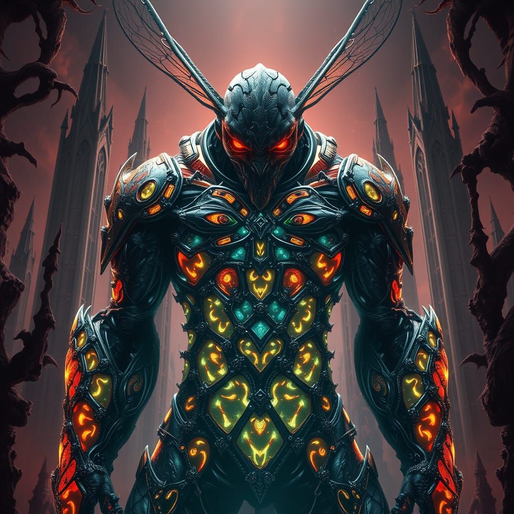 Gothic Horror Figure in Nanotech Armor