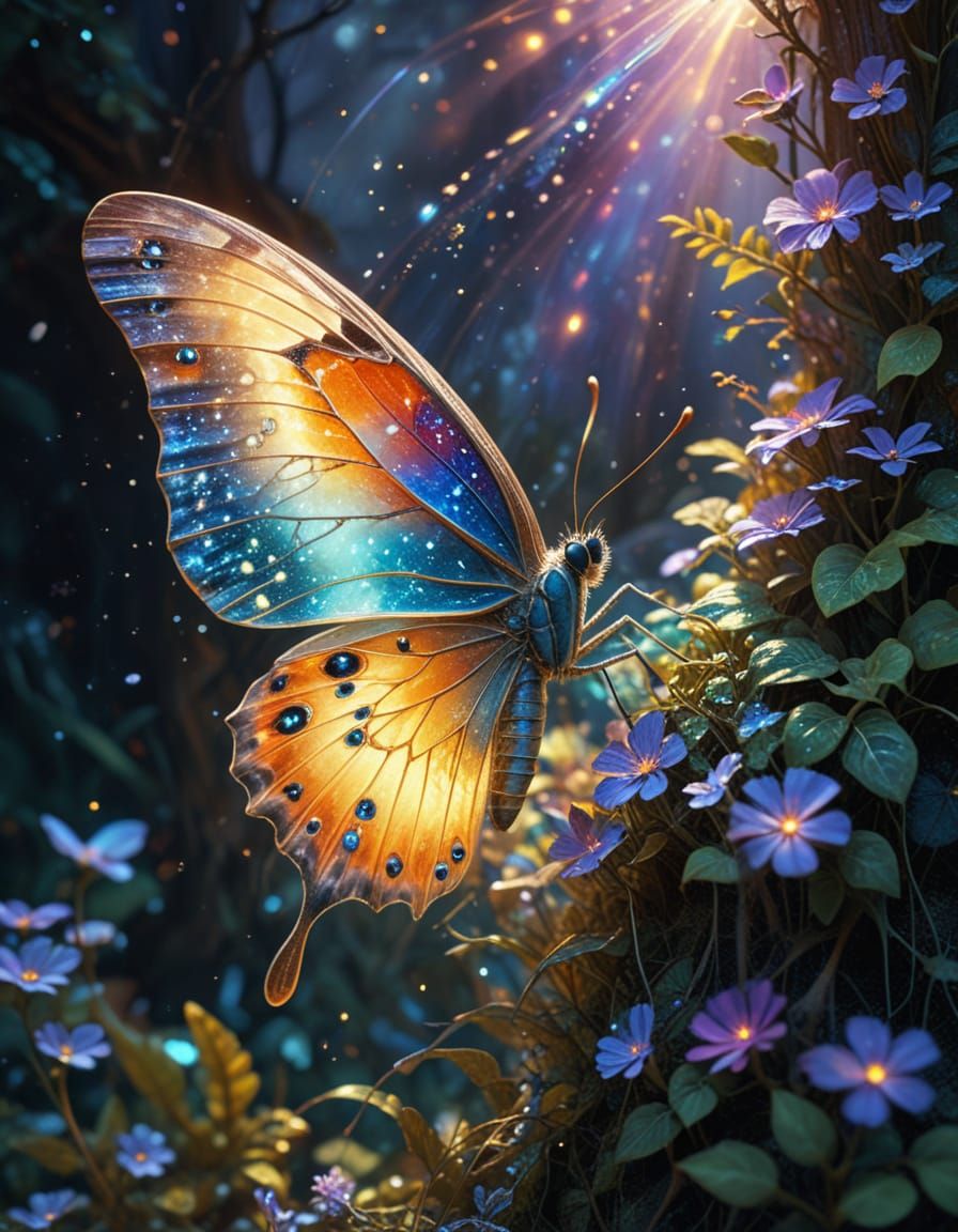 Whimsical Butterfly in Enchanted Realms