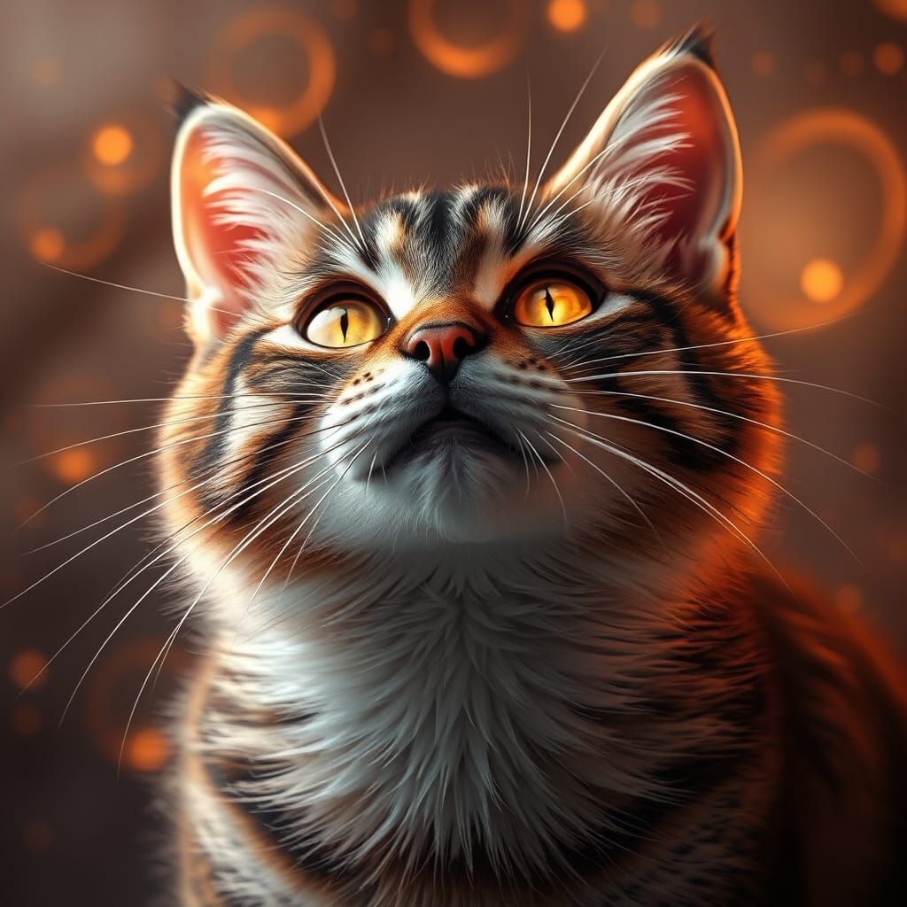 Magical American Shorthair Cat in Dreamlike Fantasy Art