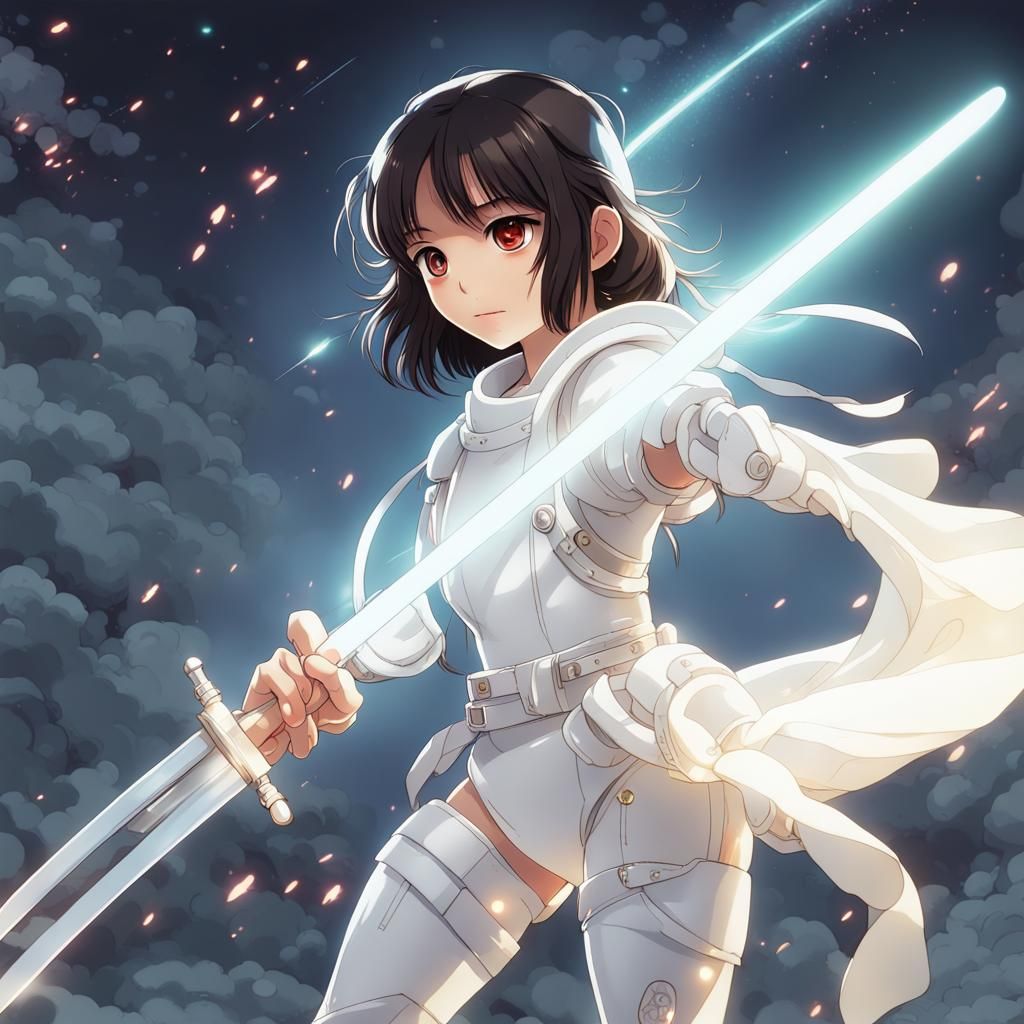 Daughter of Light in Tactical Suit with Katana