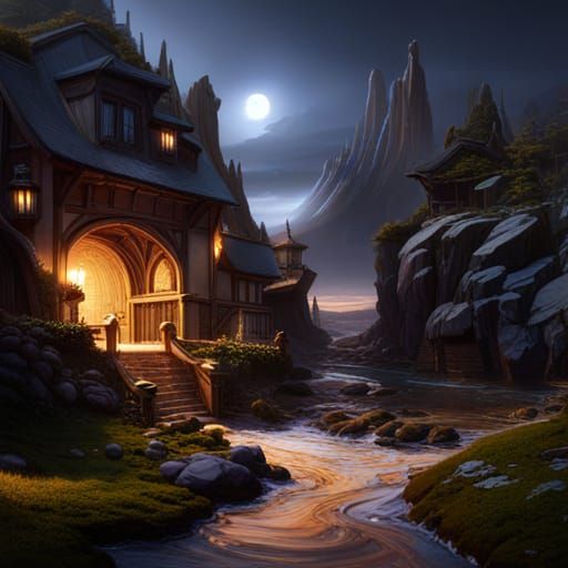 Fantastical Matte Painting in Deep Color