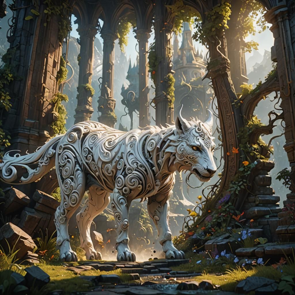 Fantastical Matte Painting with Intricate Details