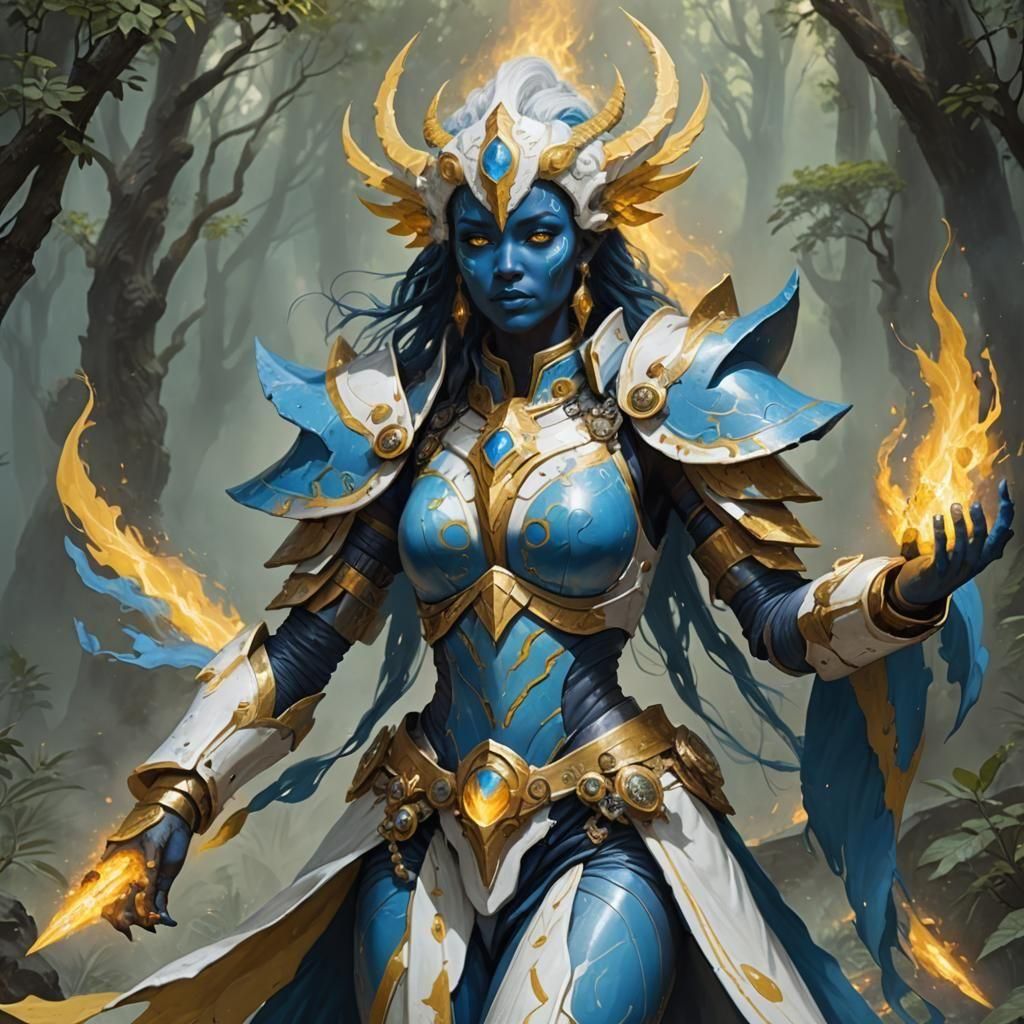 Tau human hybrid sorceress.